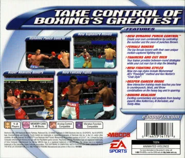 Knockout Kings 2001 (US) box cover back